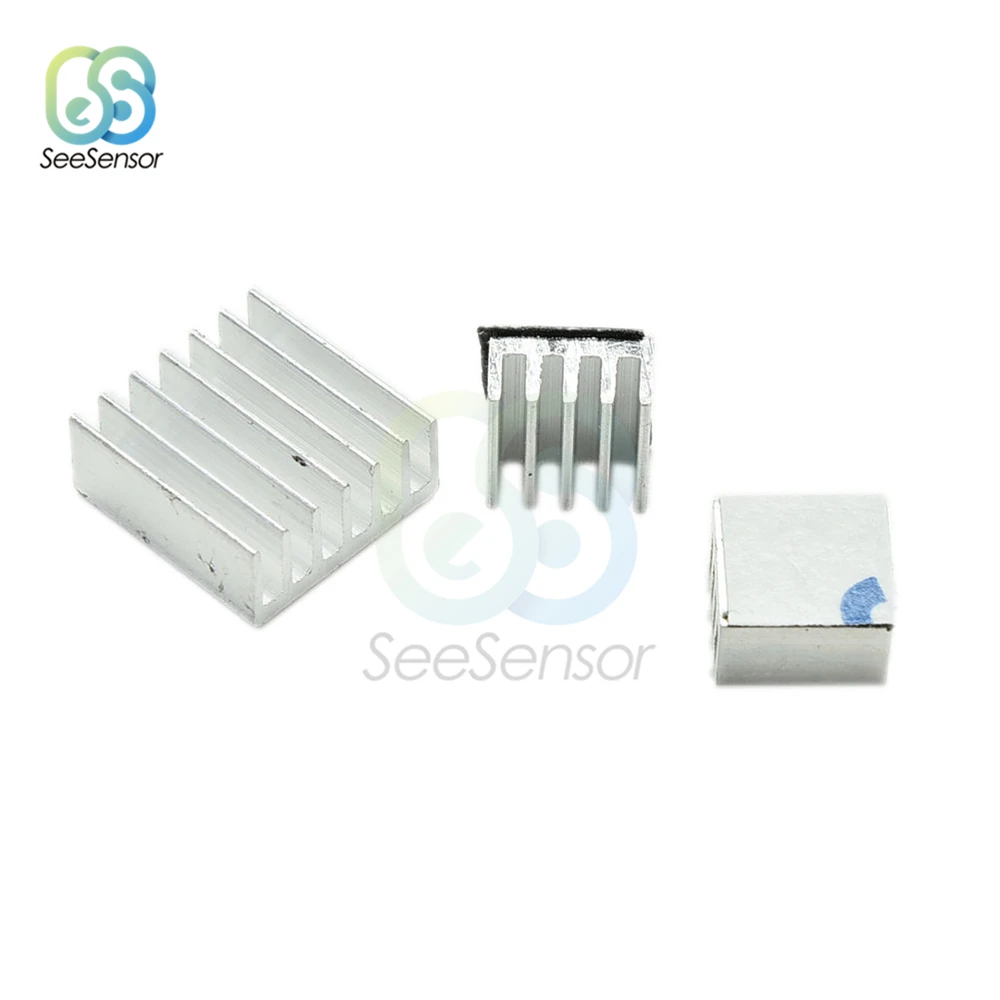 Adhesive Aluminum Heatsink Radiator Heat Sink Cooling Pads For Electronic Chip IC 3D printer Raspberry PI