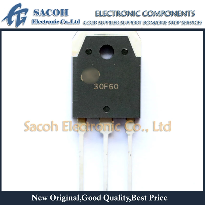 

Refurbished Original 10Pcs/Lot SFR30F60PN SFR30F60T2 30F60 TO-247 30A 600V FRD Fast Recovery Diodes