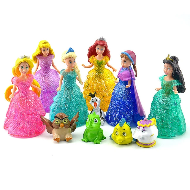 Disney Toys Magic Clip Dolls Dress Princess Snow White Cinderella Elsa Anna Action Figure Model Toys For Children Gift AliExpress