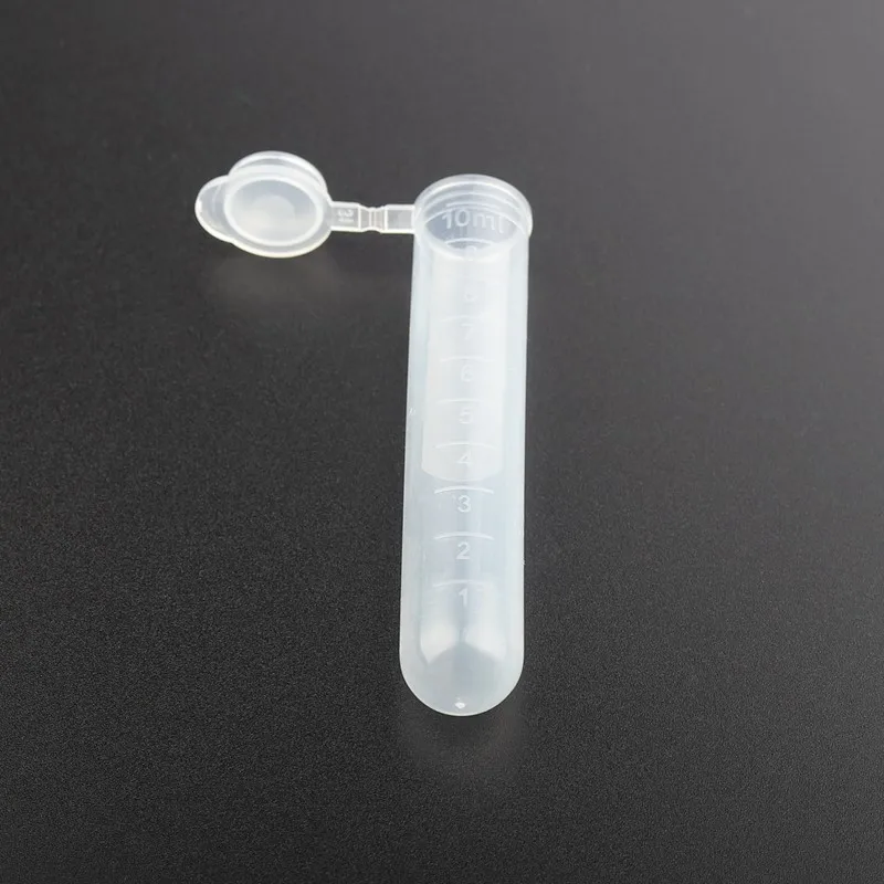 100pcs 15*82mm 10ml Plastic Centrifuge Tube Home Garden Vegetable Flower Seedling Storage Bottle Container Clear Vial