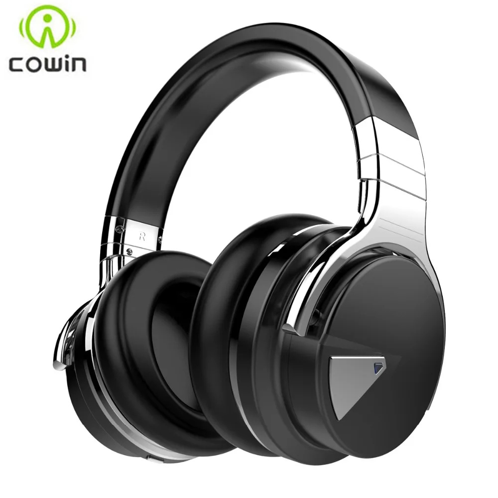 Cowin E-7ANC Active Noise Cancelling Wireless Bluetooth Headphones Deep Bass Stereo Bluetooth  Headset with Microphone for Phone