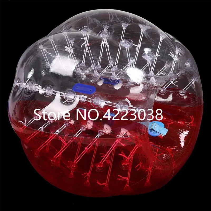 Bulle de football en PVC rouge et transparent pour adultes, pare-chocs de football, balle d'amendements, matériau PVC, 1.5m, livraison gratuite