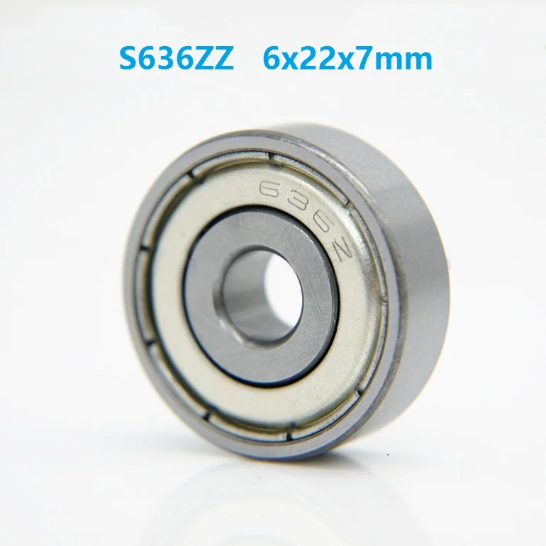 

20pcs/lot S636ZZ S636 ZZ 6*22*7mm Miniature ABEC-5 Stainless steel Deep Groove Ball Bearings 6x22x7mm 636 636ZZ