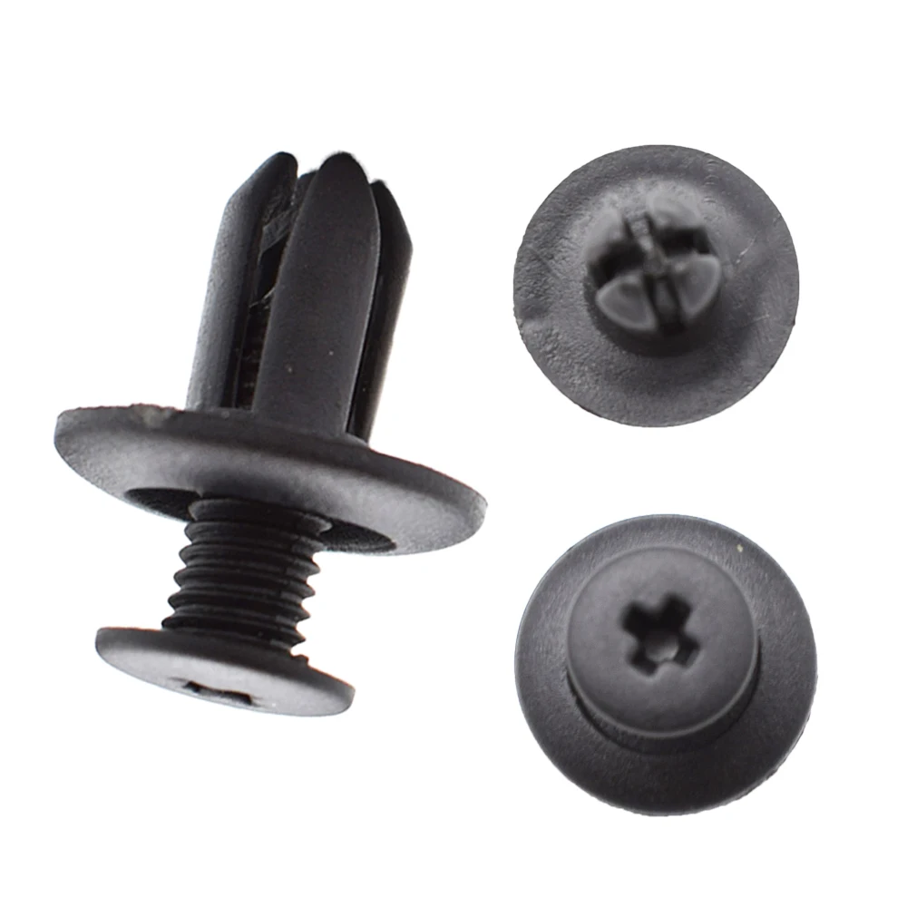 X AUTOHAUX 40pcs Clips Pare-Chocs Avant Type Poussoir Plastique 91505-S9A-003 Pour Honda Acura