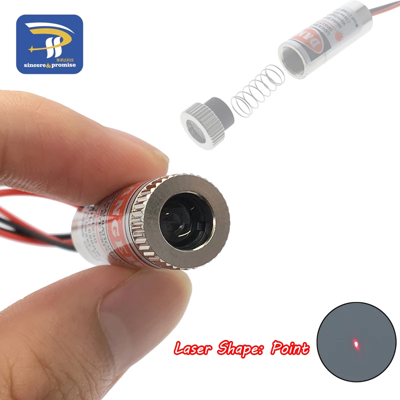 650nm 5mW 5V Red Point / Line / Cross Laser Diode Module Head Glass Lens Focusable Focus Adjustable Industrial Class