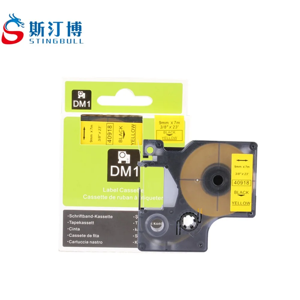 

DM1 9MM Black on Yellow Dymo 40918 Label Printer Ribbons Dymo Letratag Tape