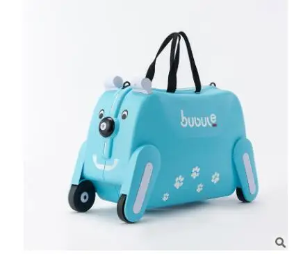 Ride-on Suitcase for kids Carry on Rolling luggage suitcases riding trolley bag for kids wheeled travel baggage for Children