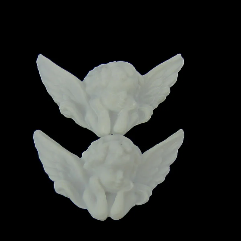 12pcs White plastic wing angel baby angel beads charms for baby plastic angel in Party DIY Decorations 32 x 50mm