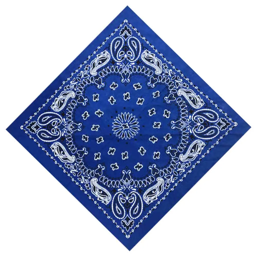 Bandana de algodão Hip Hop Paisley para homens e mulheres, cachecol quadrado, envoltório de cabeça, pescoço, pulseira, lenço, grafite, B-Boys, 55cm x 55cm