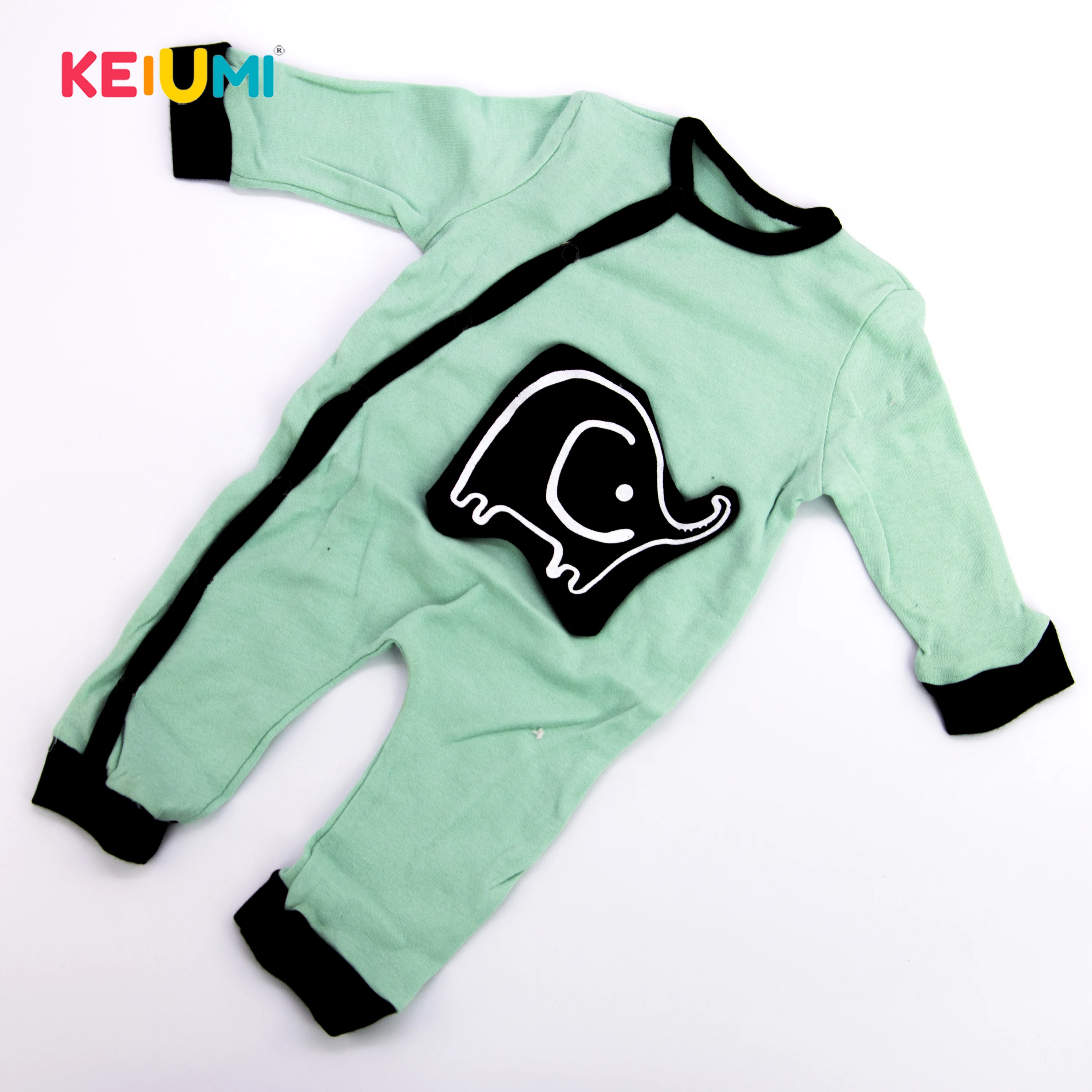 KEIUMI Fashion 22-23 Inch Reborn Doll Clothes Blue Elephant Romper Doll Clothes Babies Newborn Doll Accessories Kid Xmas Gift