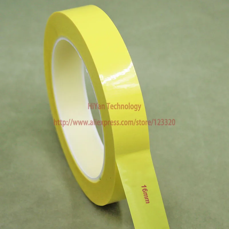 2rolls/Lot 16MM Width 66 Meter Length PET Film Yellow Mylar Tape Adhesive Insulation Anti-Flame For Transformer Capacitor Motors