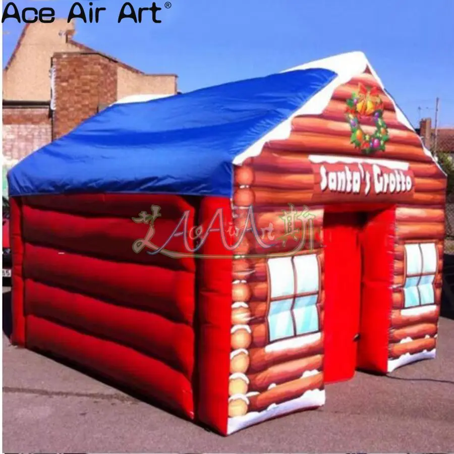 Hot sale inflated house tent ,Xmas decoration inflatable santa grotto tent for Christmas