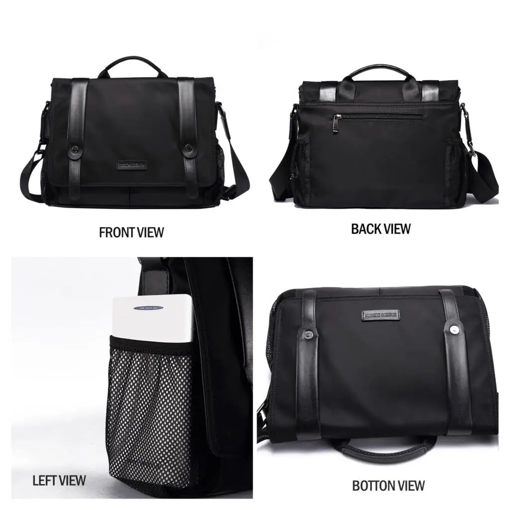 BISON DENIM Men Shoulder Bag Cotton Waterproof Male satchel Bag Casual Messenger Bag For IPad Laptop Book Man Handbag W2736