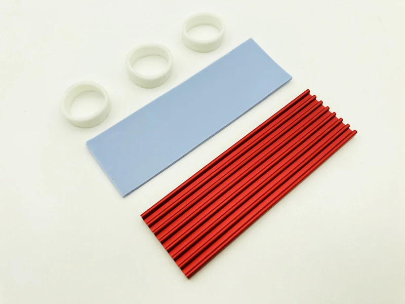 5PCS M.2 Heatsink SSD Aluminium Alloy PCI-E NVMe M.2 2280 SSD Heatsinks Radiator PC Cooling Heat Dissipation Radiator Red Color