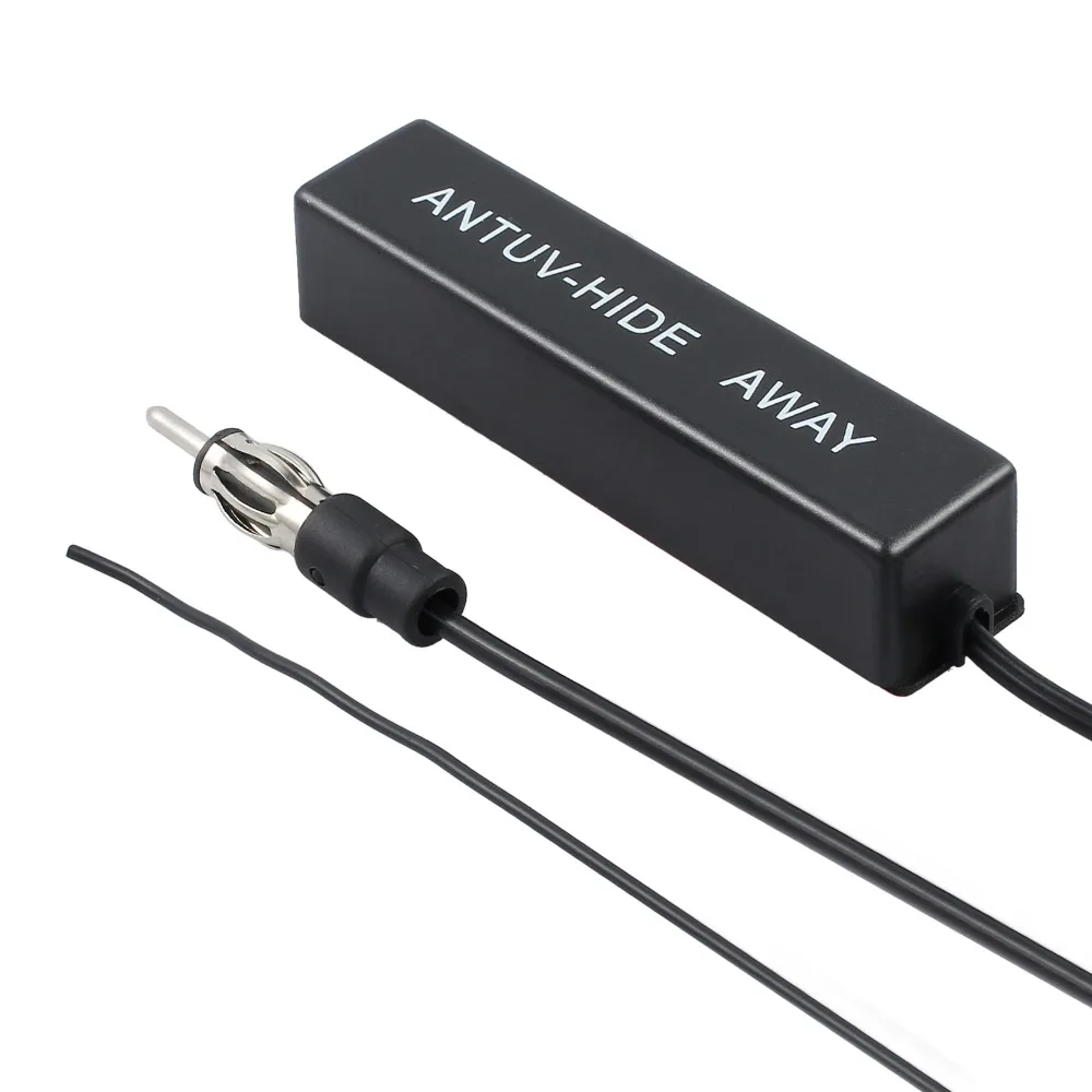 12V Car Stereo Radio Hidden Antenna Am Fm Broadcast Amplified Antenna Cable Self Adhesive for Vehicle Auto Plug & Play