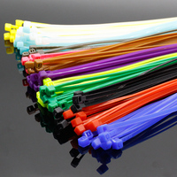 100Pcs/pack 4 * 200mm wide 2.7mm color self-locking zip ties nylon, home office plastic zip ties
