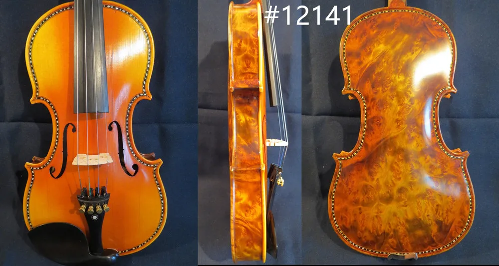 SONG Brand master violin 4/4,brid's eye curly maple wood back inlay shell #12141