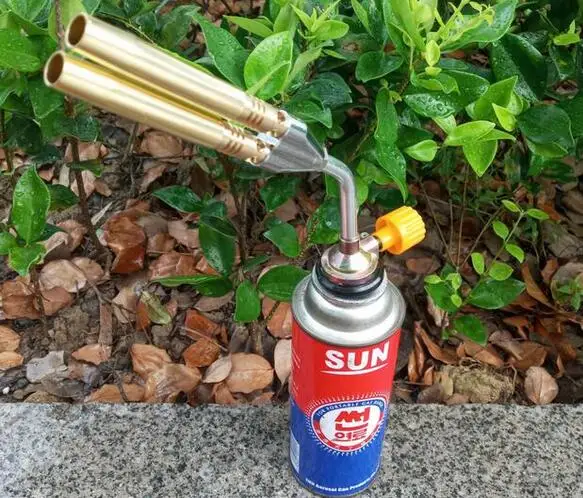 

Welding Soldering Twin Brazing Gas Torch Gas Burner Welding Torch for Kitchen Outdoor Camping BBQ Air Conditioning