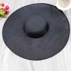 Fascinadores para mujer sombrero Millinery Base fiesta boda Sinamay sombrero blanco ala ancha Fedora Kentucky Derby tocado accesorios para el cabello