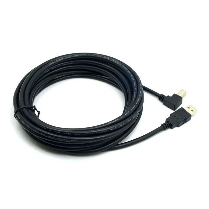 5m 16ft 500cm 표준 USB 2.0 A 유형 수-B 유형 프린터 스캐너 및 외장 하드 디스크 용 각도 90 도 케이블