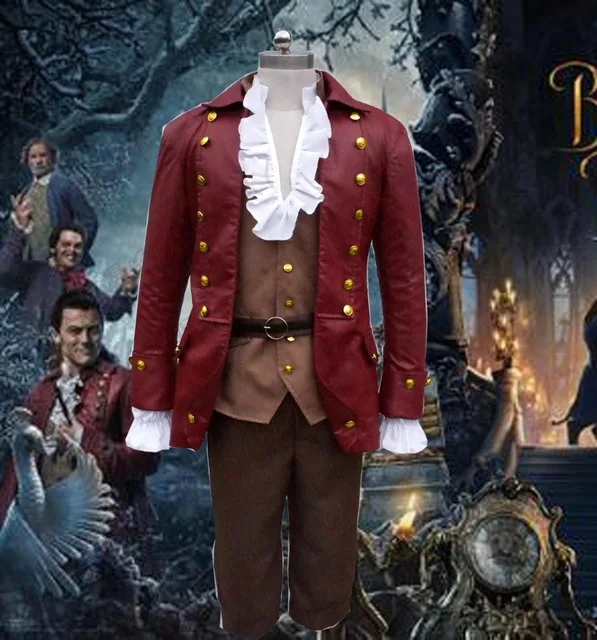 Movie Beauty and the Beast Cosplay Gaston Costumes Anime Party Halloween Carnival Costume Free Shipping