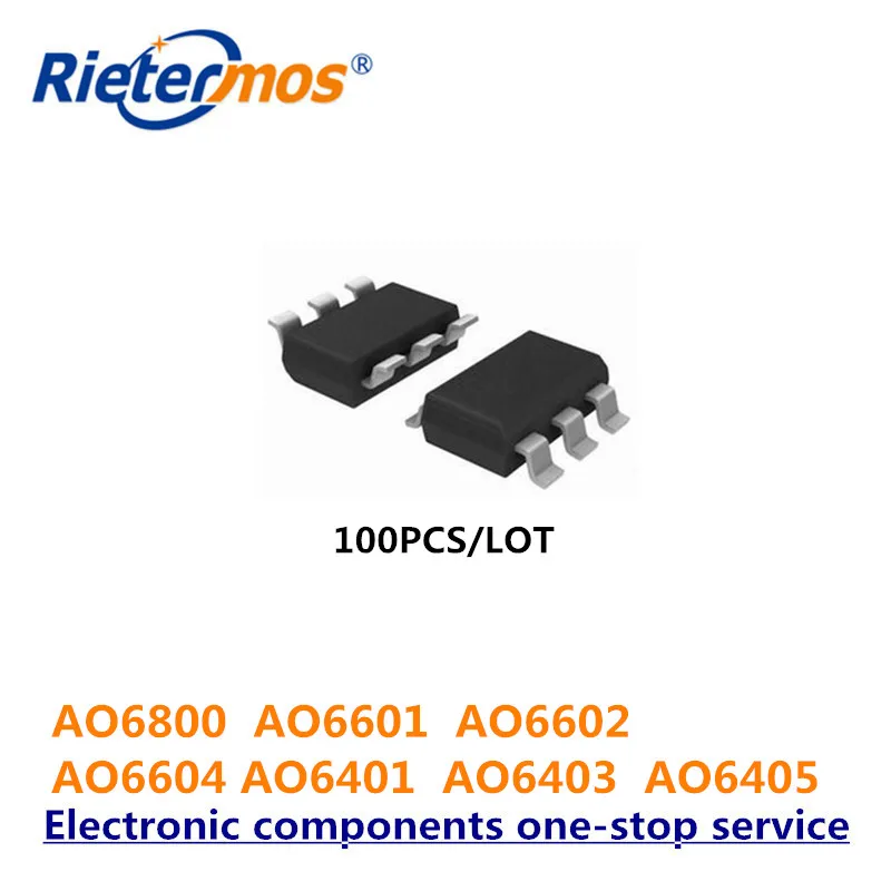 100 個 AO6800 AO6601 AO6602 AO6604 AO6401 AO6403 AO6405 SOT23-6