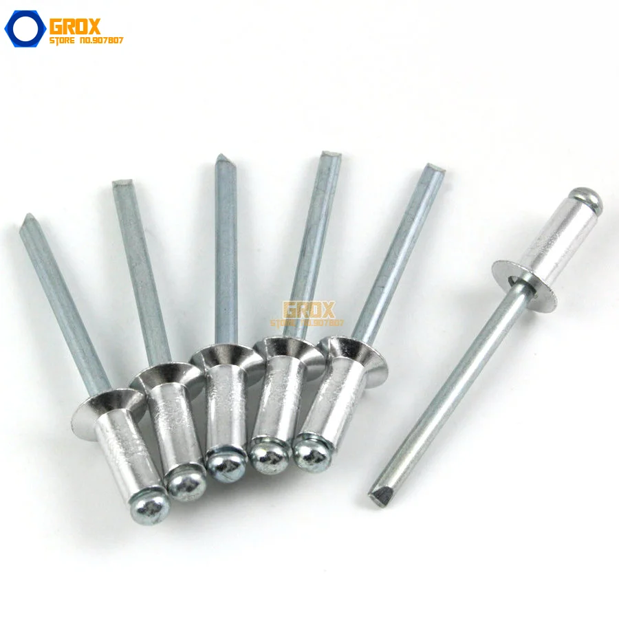 200 Pieces M3*5 Aluminum Countersunk Blind Rivet Pop Rivet Open End
