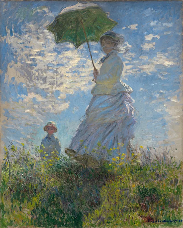 

Impressionist Oil Painting on Canvas Woman with a Parasol, 1875 by Claude Monet Wall Art Picture for Home Office Decor Handmade