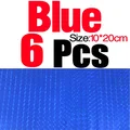 6 piezas azules
