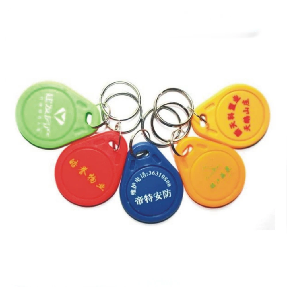 100pcs printing logo 3# 125KHZ TK4100 RFID keyfob tags/ Electronic tags/TK4100 card access control keyfob