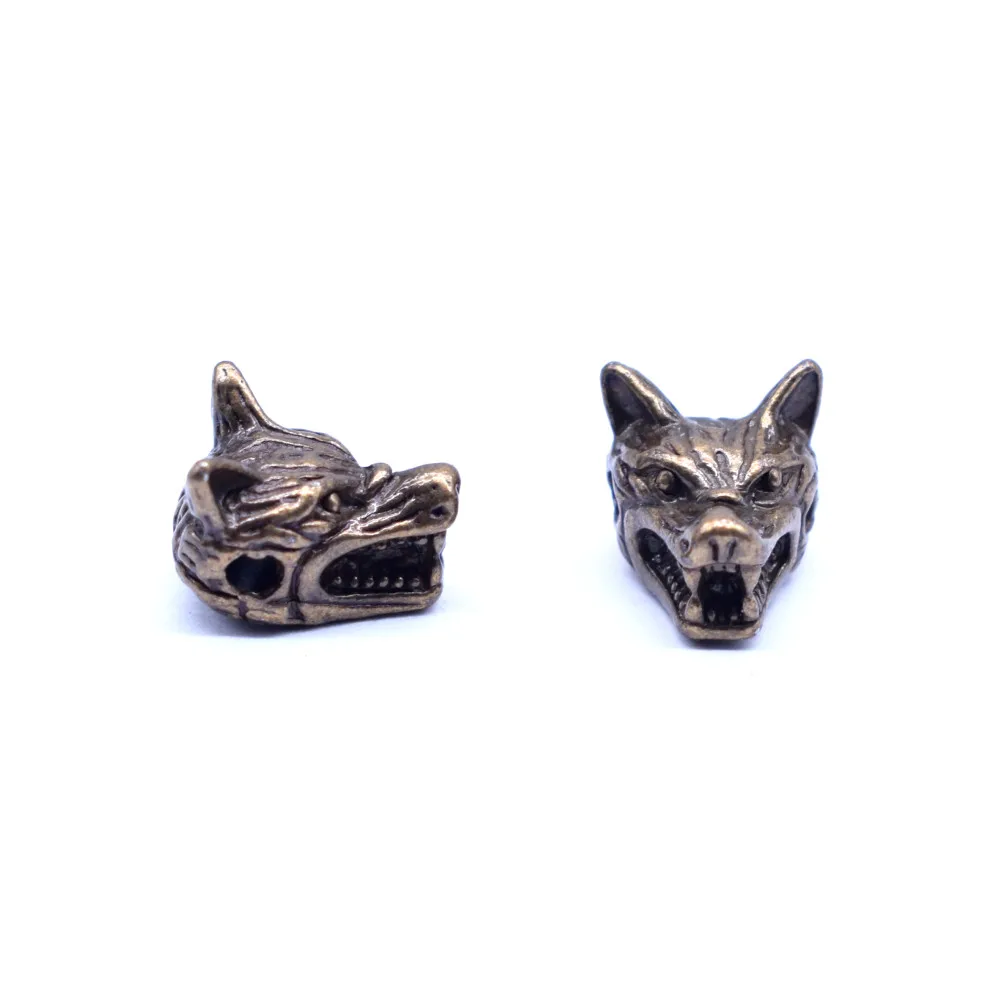 Wholesale 10 pcs/lot New Arrival Animal Style Bracelet Accessories Wolf Head Beads for Jewelry Making DIY Components