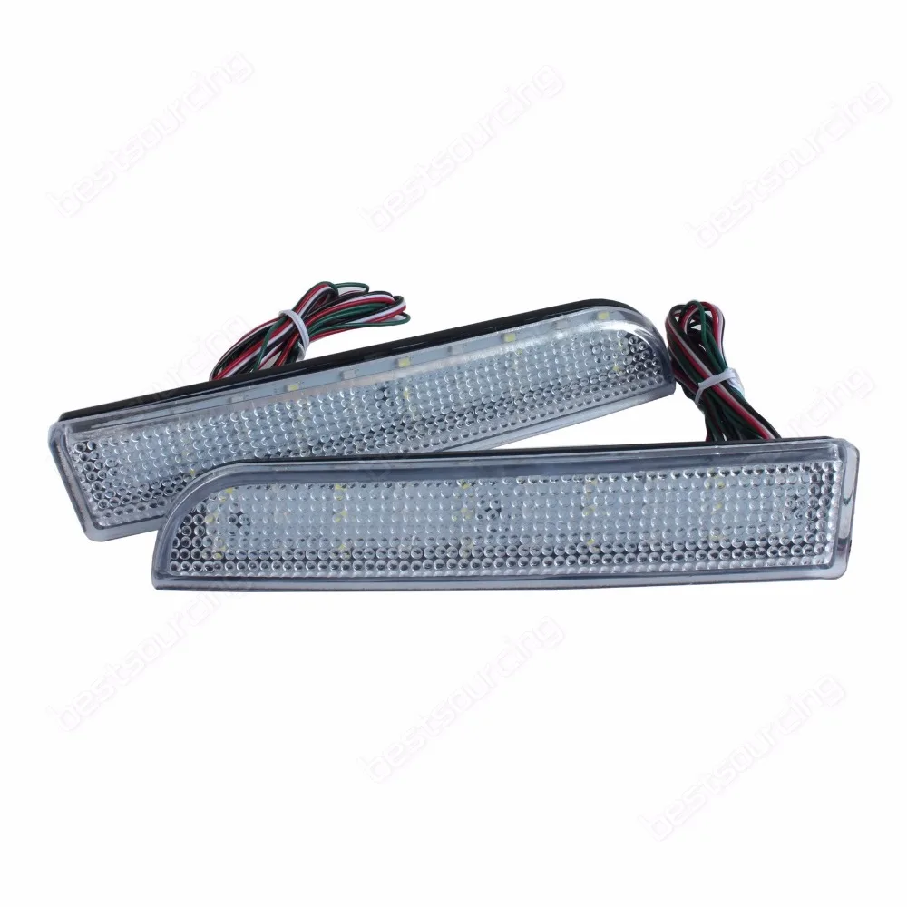 ANGRONG Clear Lens Rear Bumper Reflector LED Brake Light For Mitsubishi Lancer Evolution X CZ4A Outlander Sport/RVR/ASX (CA257)