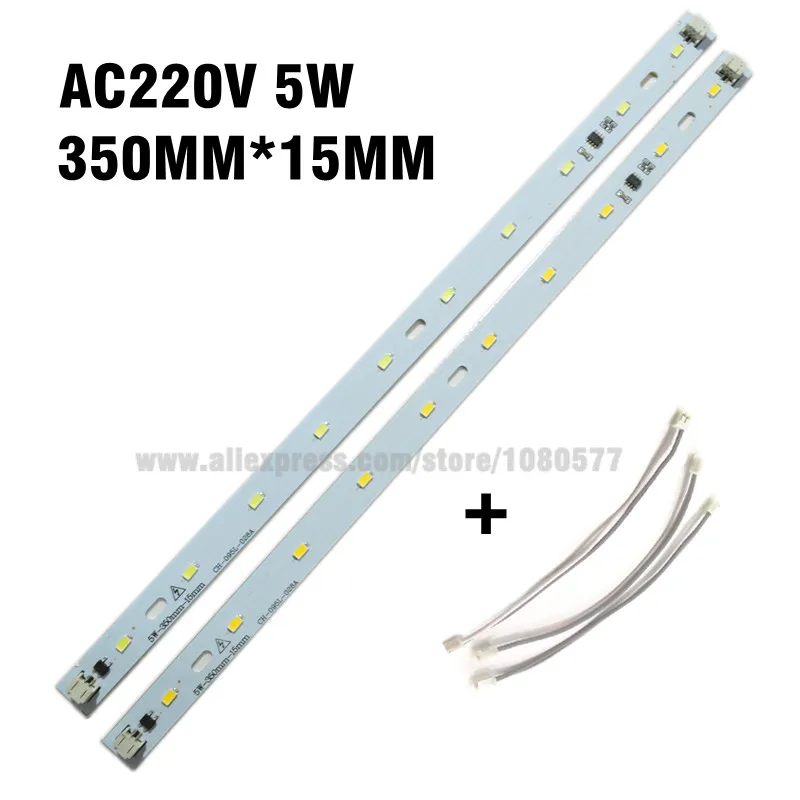 Barra de luz LED de alto brillo, tira sin conductor para tubo T5 T8, 5w, 6w, 8w, 10w, 220-180 v, SMD 260, 10 unidades, AC 5730 v