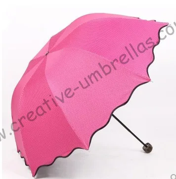 2 times black coating,100%sunscreen,UPF>50+,parasol,8k ribs,three fold,hand open umbrellas,windproof,black,pocket parasol