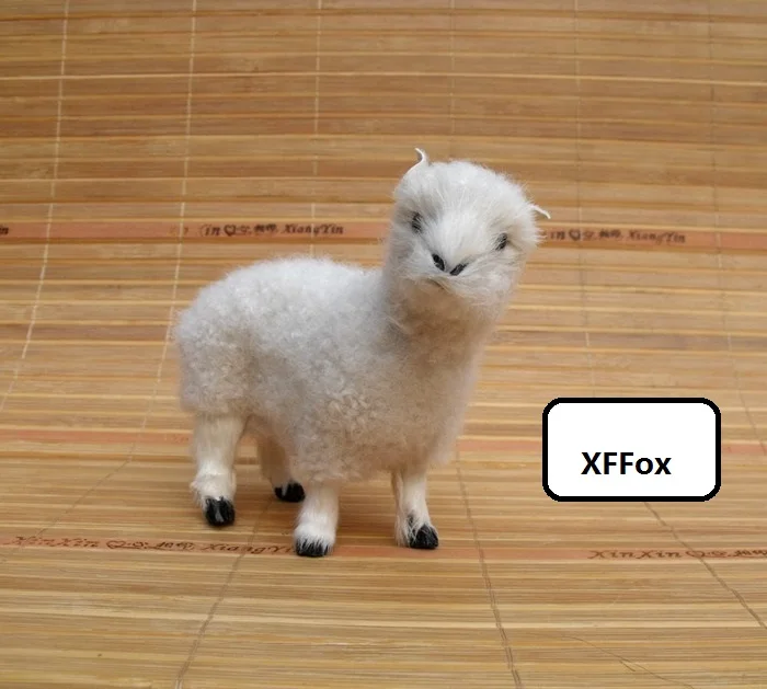 cute simulation sheep model polyethylene&furs real life sheep gift about 12x5x10cm xf2114