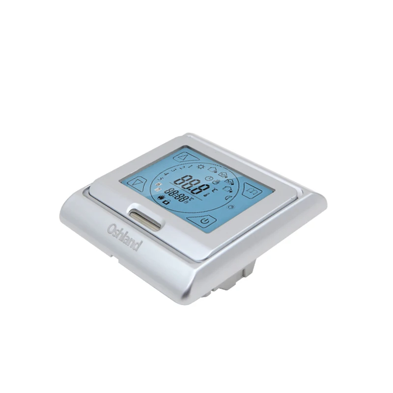 Free Shipping Silver Color Digital Underfloor Heating Thermostat 16A Weekly Programmable Touch Screen Temperature Controller