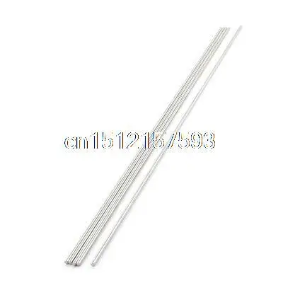 

350mm Long 3mm Dia Stainless Steel Round Bar Stock Rod Silver Tone 5 Pcs