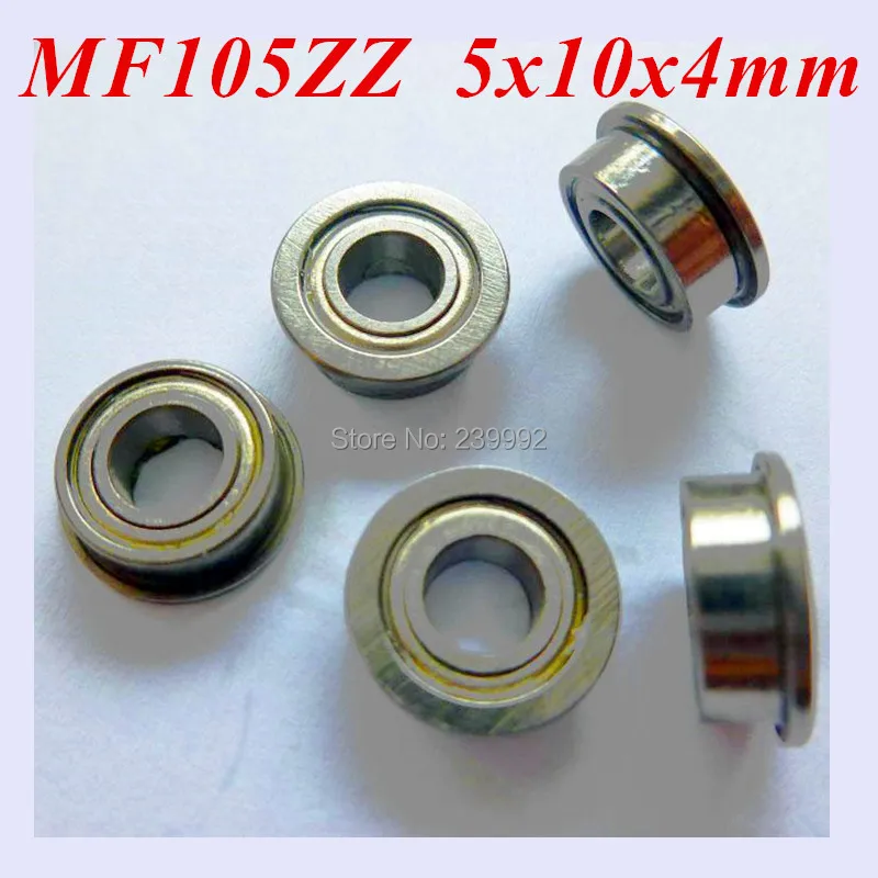 Free Shipping 60pcs/lot MF105ZZ miniature Flange Deep Groove Ball Bearings MF105 LF1050 ZZ  5x10x4