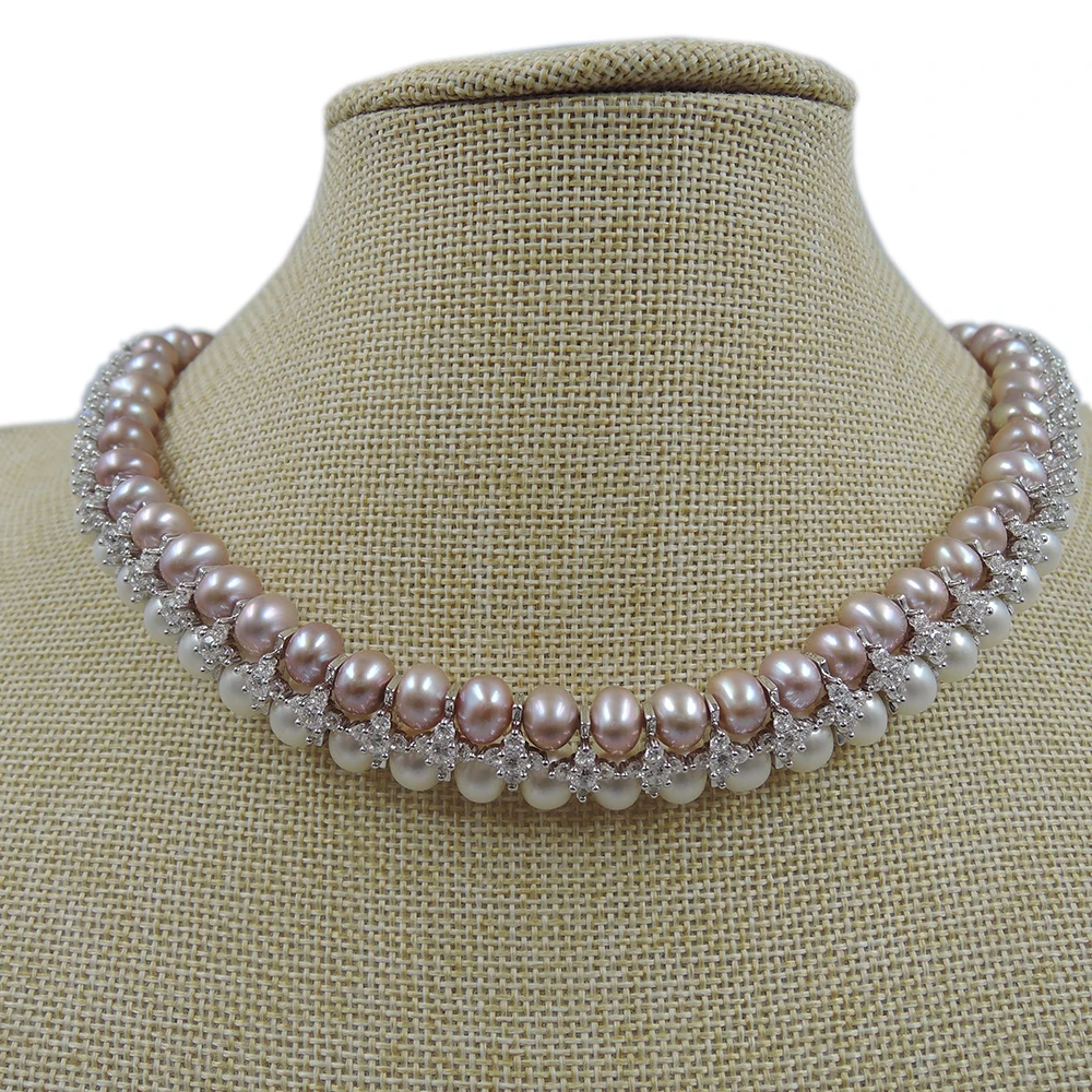 100% Natural Freshwater Pearl Fashion Necklace AAA Quality Pearls Top New Fashion Jewelry Accessory