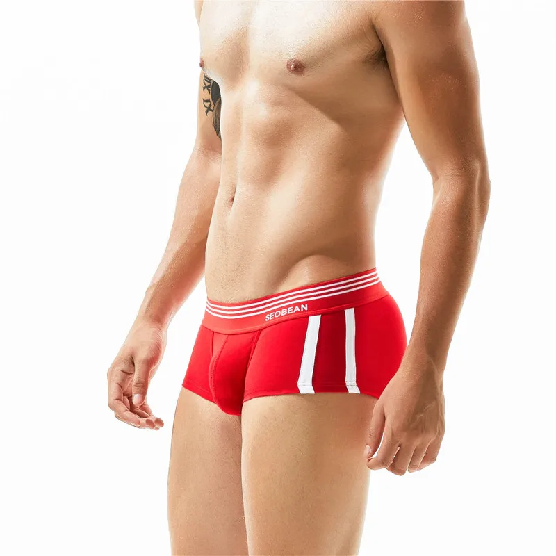 SEOBEAN Herren-Boxershorts aus atmungsaktiver Baumwolle, U-konvexer Beutel, niedrige Taille, bequeme Stretch-weiche Unterwäsche für den Alltag, lässig – Detail 16