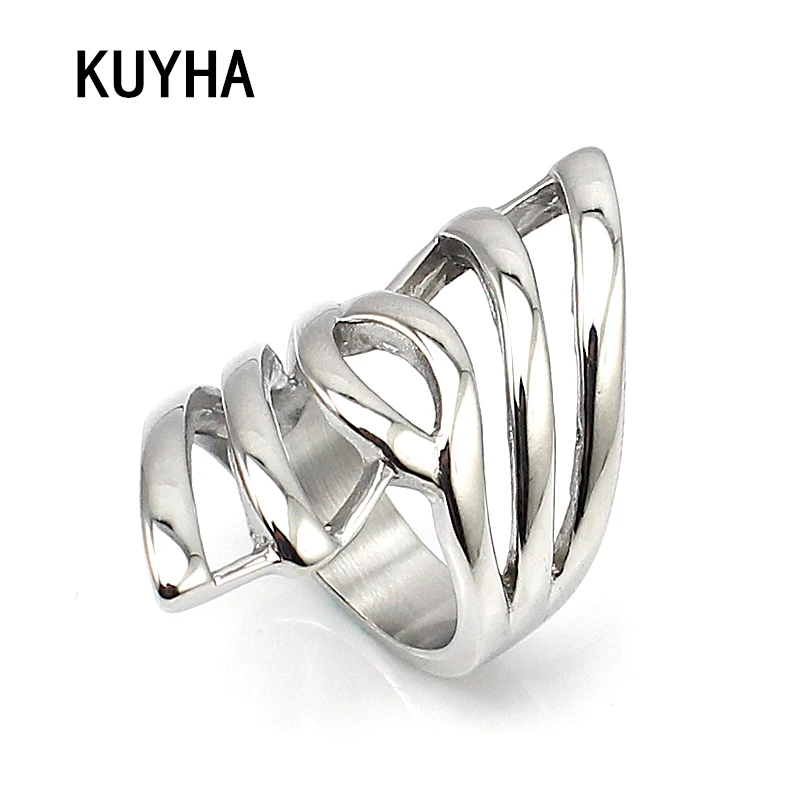 European Style Fashion Ring Stainless Steel Band Silver Color Women Men\'s Classic Statement Rings Jewelry