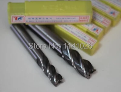 High Quality 10pcs  End Mill 4mm Two 2 Flute HSS & Aluminium End Mill Cutter CNC Bit, Milling tools,4*6*11*55mm