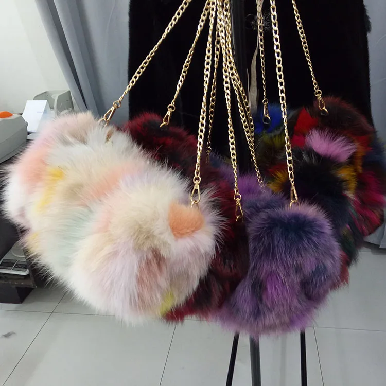 2022-new-korean-version-of-the-fox-fur-fur-gloves-bag-female-oblique-cross-hair-hand-warm-hair-drum-shoulder-bag-genuine-hair-ch