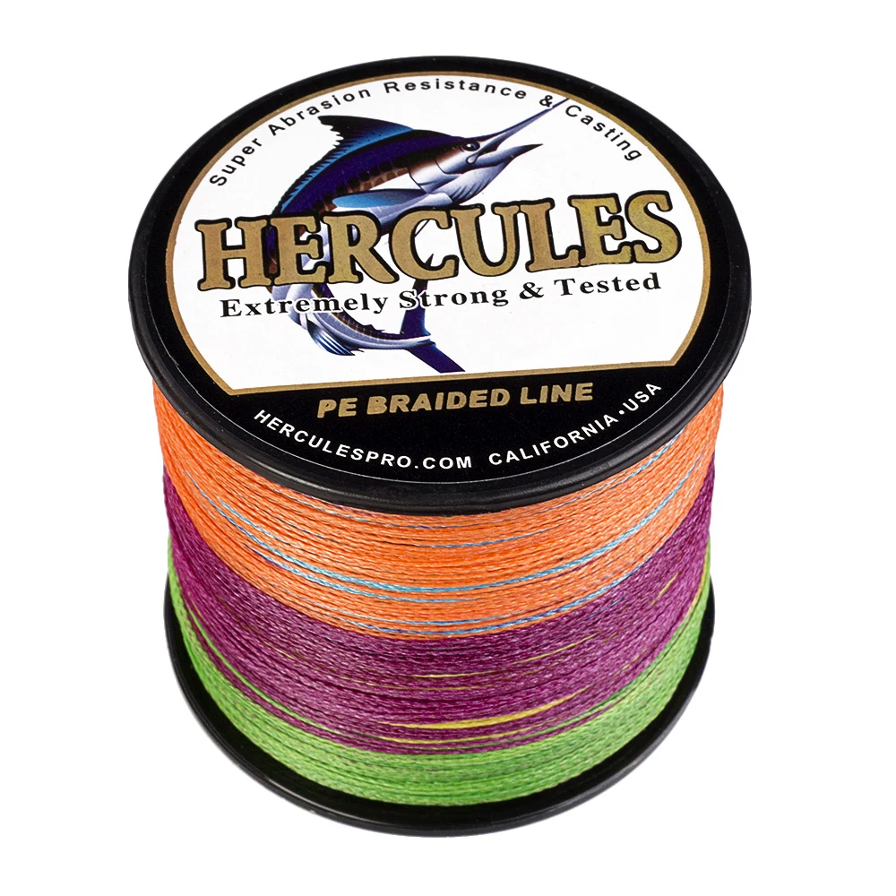 Hercules Línea Trenzada PE 4 Hebras Multicolor Carpa Agua Salada - imagen 2