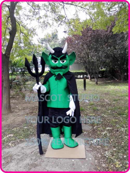 green devil mascot costume halloween devil custom fancy costume anime cosplay kits mascotte fancy dress carnival costume 401440