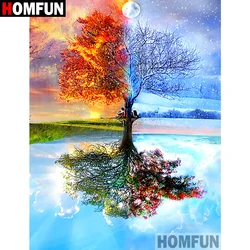 HOMFUN Pieno Quadrato/Rotondo Trapano 5D Pittura Diamante FAI DA TE 