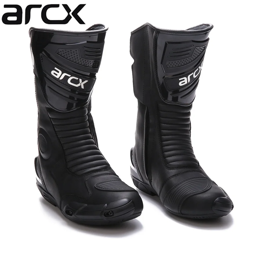 

Free shipping 1pair Motorcycle Boots High Fiber Pro Racing SPEED Motocross Racing Cowhide Leather Shoes