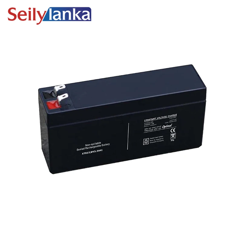 

8V 3.2AH Battery Sealed Storage Batteries Lead Acid Rechargeable for table lamp flash Baby carriage Fire police