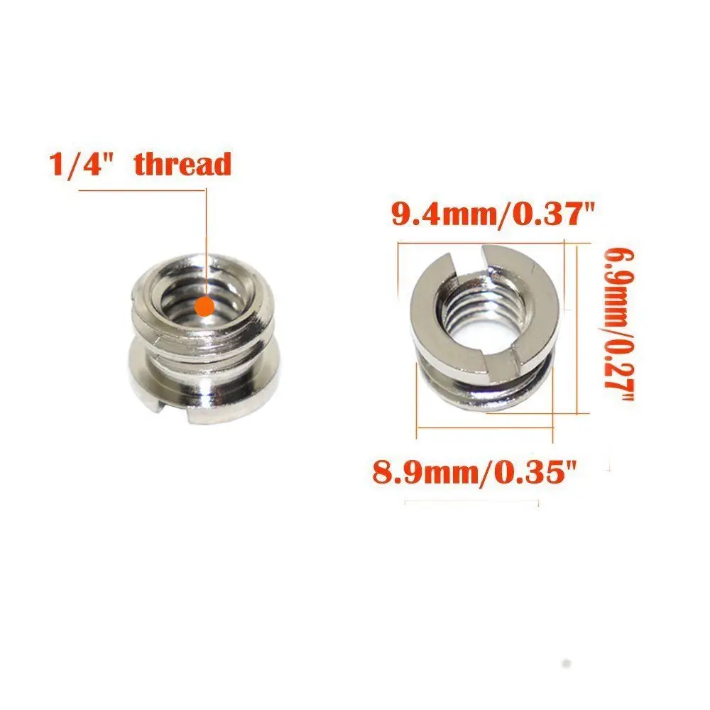 Резьбовой Адаптер 1/4 дюйма-20 до 3/8 дюйма-16 Резьбовой Адаптер Стандартный Резьбовой Адаптер для камеры (10 упаковок), адаптеры от 1/4 до 3/8