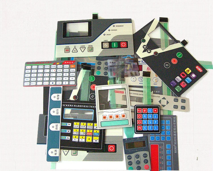 5 шт. пользовательская мембранная клавиатура переключателя с ЖК-дисплеем, водонепроницаемый мембранный переключатель из полиэстера, ПЭТ, ПК, ПВХ панель переключателя